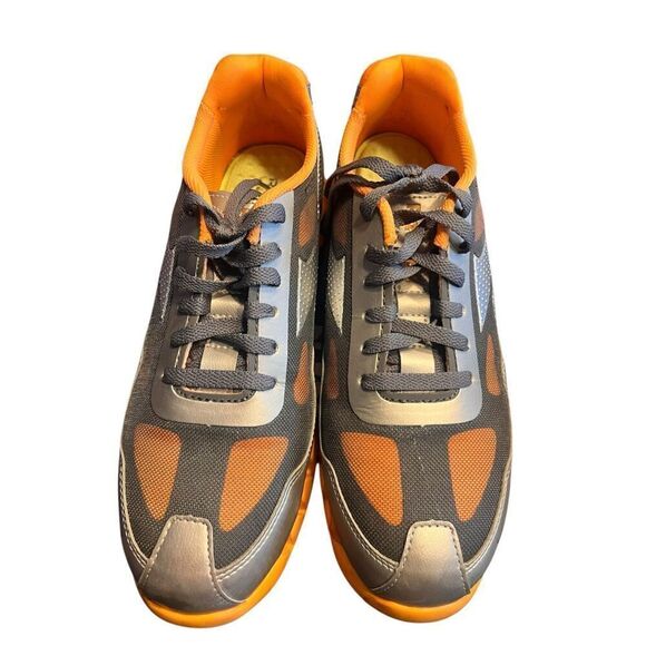 Reebok woman’s 10.5 orange silver zig pulse work athletic shoe composite toe - Picture 5 of 9